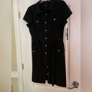 NWT Black button down dress Size 12